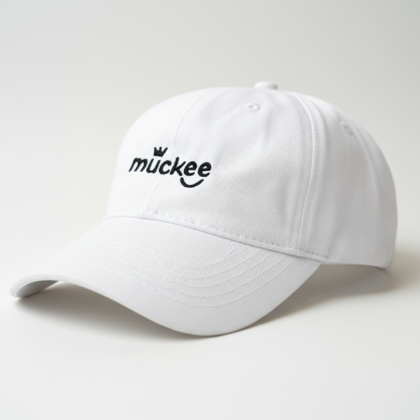 White Mum Cap | Cotton Casual Hat The Muckee Co. Cap