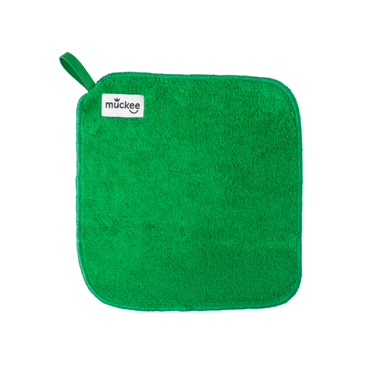 Green Kids Meals Washcloth | Reusable Cotton Muckee Wash